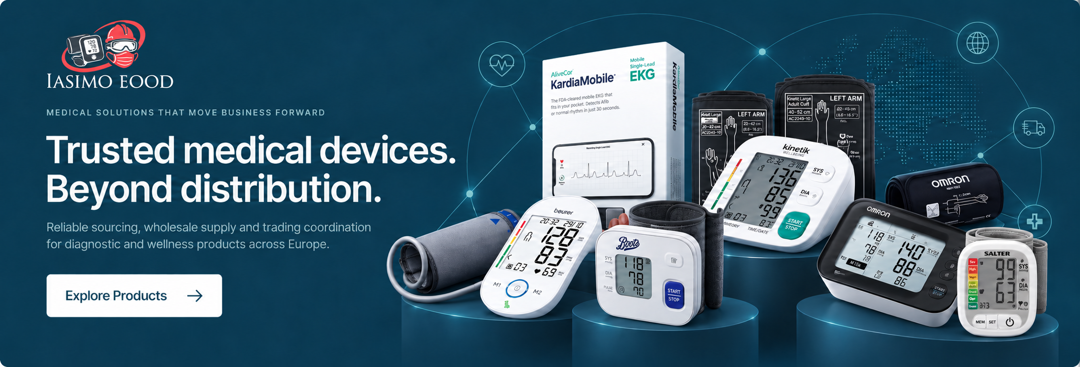 IASIMO EOOD ? Trusted medical devices. Beyond distribution. Reliable sourcing, wholesale supply and trading coordination for diagnostic and wellness products across Europe. Explore products.
